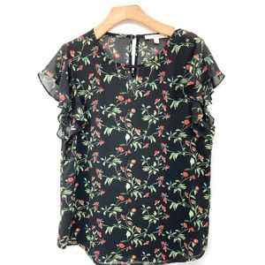 Stitch Fix Fun2Fun Black Floral Blouse